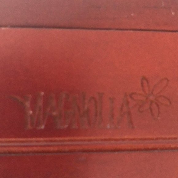 Small Wood Magnolia Mirrored Jewelry Box - Picture 6 of 8
